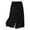 Black, variant on Capri Pants for Women Casual Wide Leg Cotton Linen Loose High Waisted Flowy Cropped Plazzo Pants with Pockets
