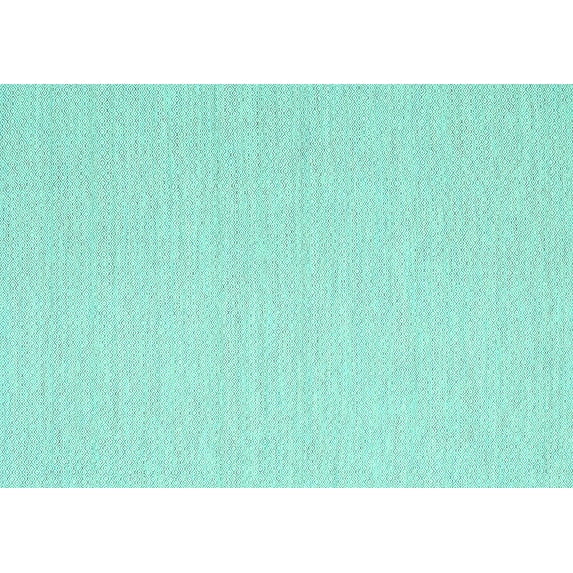 Ahgly Company Machine Washable Indoor Rectangle Solid Turquoise Blue Modern Area Rugs, 6' x 9'