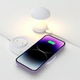 thumbnail image 4 of Wireless Charger Night Light, 15W Fast Charging Mushroom Table Lamp with Adjustable Brightness, USB Bedside Lamp for Bedroom & Office, Black/White, 4 of 7