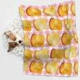 thumbnail image 6 of Yiaed Tasty Toasts Print Dog Blankets-Cat Blanket Washable for Couch Protection,Puppy Blanket, Soft Plush Reversible Throw Furniture Protector-Large, 6 of 8