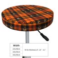 thumbnail image 4 of Round Bar Stool Seat Covers, Halloween Tartan Plaid Elastic Round Chair Cover Stool Seat Slipcover Bar Stool Cushions Round Pad for 12-14 inch, 4 of 7