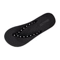thumbnail image 4 of ibiyuan Cushioned Flip Flops Women Black Thong Sandals Non- Tpr Sole Open Toe Slippers for Women Breathable Orthofeet Shoes for Women, 4 of 9