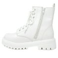 thumbnail image 2 of New Women's Lug Sole Platform Combat Ankle Bootie Lace up Side Zipper Boot, 2 of 4