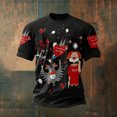 thumbnail image 2 of German Carnival Striped Print T-Shirt, Comfortable Casual Short Sleeve Tee for Daily Wear, 2 of 4