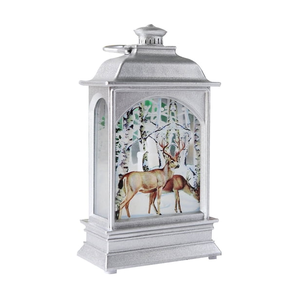Decoración de Navidad, linterna de viento, lámpara de candelabro Ins, lámpara de queroseno de muñeco de nieve, decoración de escritorio, lámpara de vela electrónica Led Wmkox8yii FSASFJB38