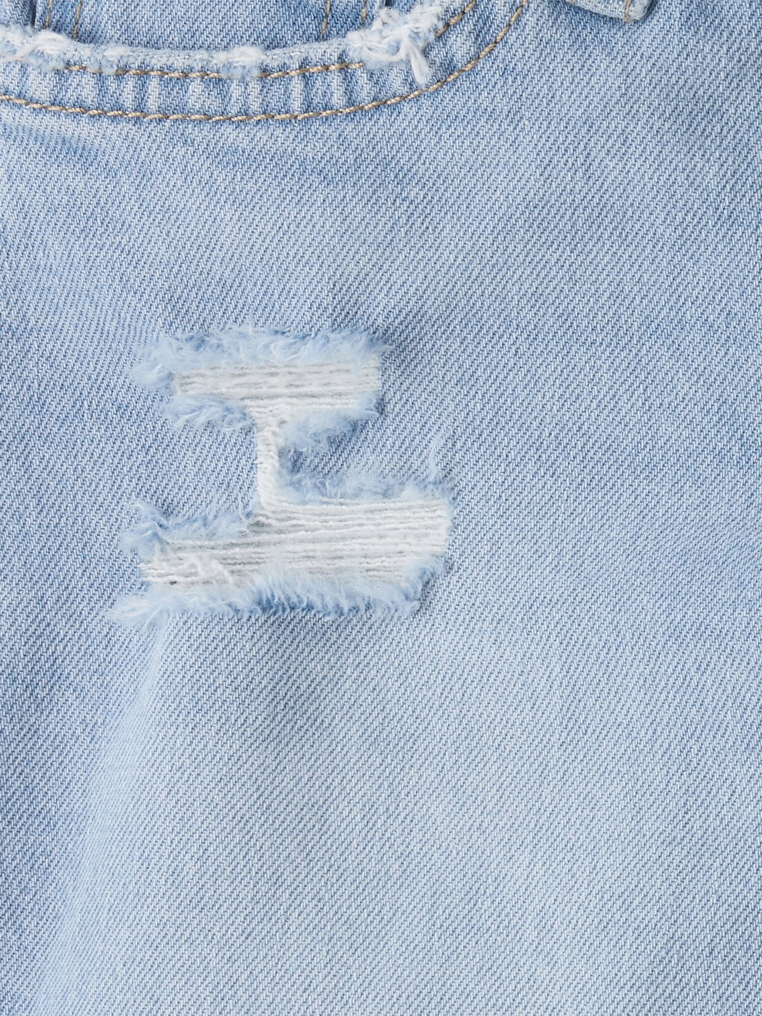 The Children's Place Girls Ripped Roll Cuff 90s Straight Jeans, Sizes 4-16