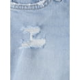 thumbnail image 3 of The Children's Place Girls Ripped Roll Cuff 90s Straight Jeans, Sizes 4-16, 3 of 4