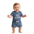 thumbnail image 4 of WAYUTE Toddler Boy Clothes Matching Short Sleeve Knit Romper and Drawstring Shorts Baby Summer Outfits Casual Outfit Sets, 4 of 4