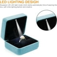 thumbnail image 5 of Ring Box with LED Light Velvet Emerald Jewelry Box, 5 of 7