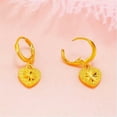 thumbnail image 2 of HOOUN Gorgeous Heart Stud Earrings Women 24K Gold Plated Wedding Jewelry Gifts A Pair+-Gold, 2 of 4