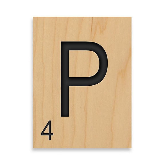 Game Tile Letter "P" Wall Art
