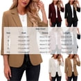 thumbnail image 3 of Zpanxa Womens Winter Jackets Three Quarter Sleeve Button Front Flared Jacket Solid Color Casual Lightweight Versatile with Pockets, 3 of 6