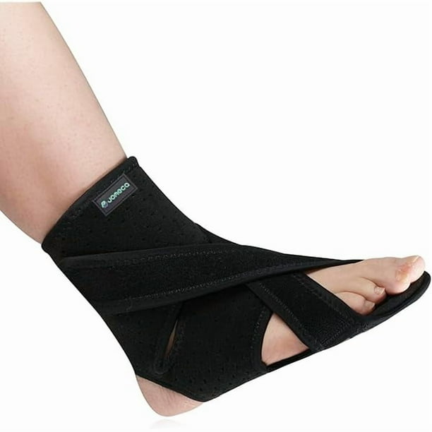wonima11 Upgraded Drop Foot Brace for Walking with Shoes - Dual Forefoot Support Plates Adjustable Soft AFO, Foot Drop, TBI, ALS, MS, Bone Fracture, Fits Women & Men (Right, L/XL)