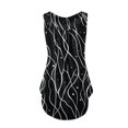 thumbnail image 4 of NAMTYQX Summer Tops for Women 2025 Button V Neck Casual Fashion Plus Size Patterned Sleeveless Cute Summer Tops for Women Black Size XL, 4 of 5