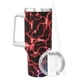 thumbnail image 2 of Uemuo Red And Blue Lightning Print 40oz Ice Bully With Handle And Straw Stainless Steel Vacuum Insulated Cup And 2 In 1 Straw Lid Insulated Travel Tumbler, 2 of 8