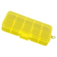 thumbnail image 4 of Thinsony 10 Grid Plastic Jewelry Removable Storage Box Beads Container Earring Yellow 12.8x6.5x2.2cm 5Set, 4 of 6