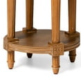 thumbnail image 7 of Maven Lane Pullman Traditional Round Wooden Side Table, Antiqued Natural Finish, 7 of 7