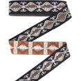 thumbnail image 1 of Cinta jacquard vintage de 7,7 yardas y 1-3/8 pulgadas de ancho, color negro, con bordado floral jacquard. Cinta de poliéster con diseño floral retro. Cinta decorativa retro para costura., 1 of 6