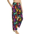 thumbnail image 2 of Xecao Colorful Cats Women's Straight Lounge Pajama Pants: The Epitome of Relaxed Sleepwear, 2 of 9
