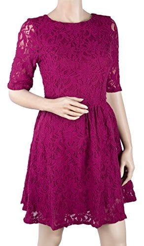 berry lace dress