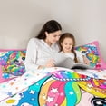 thumbnail image 4 of Erosebridal Cartoon Kawaii Mermaid 7 Pieces Bedding Comforter Set,Cute Rainbow Coral Starfish Full Bedding Set For Girly,Reversible, 4 of 7