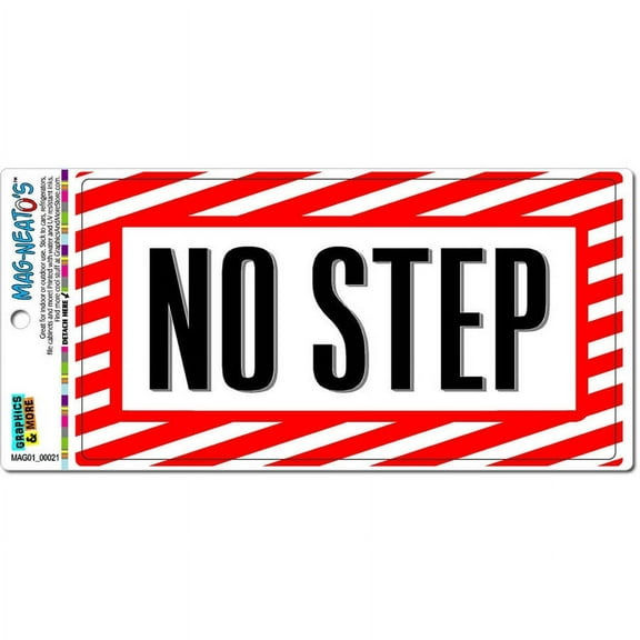 No Step Airplane Wing Warning Sign Automotive Car Refrigerator Locker Vinyl Magnet
