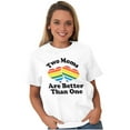 thumbnail image 3 of Two Moms are Better than One LGBTQ Women's Graphic T Shirt Tees Brisco Brands S, 3 of 5