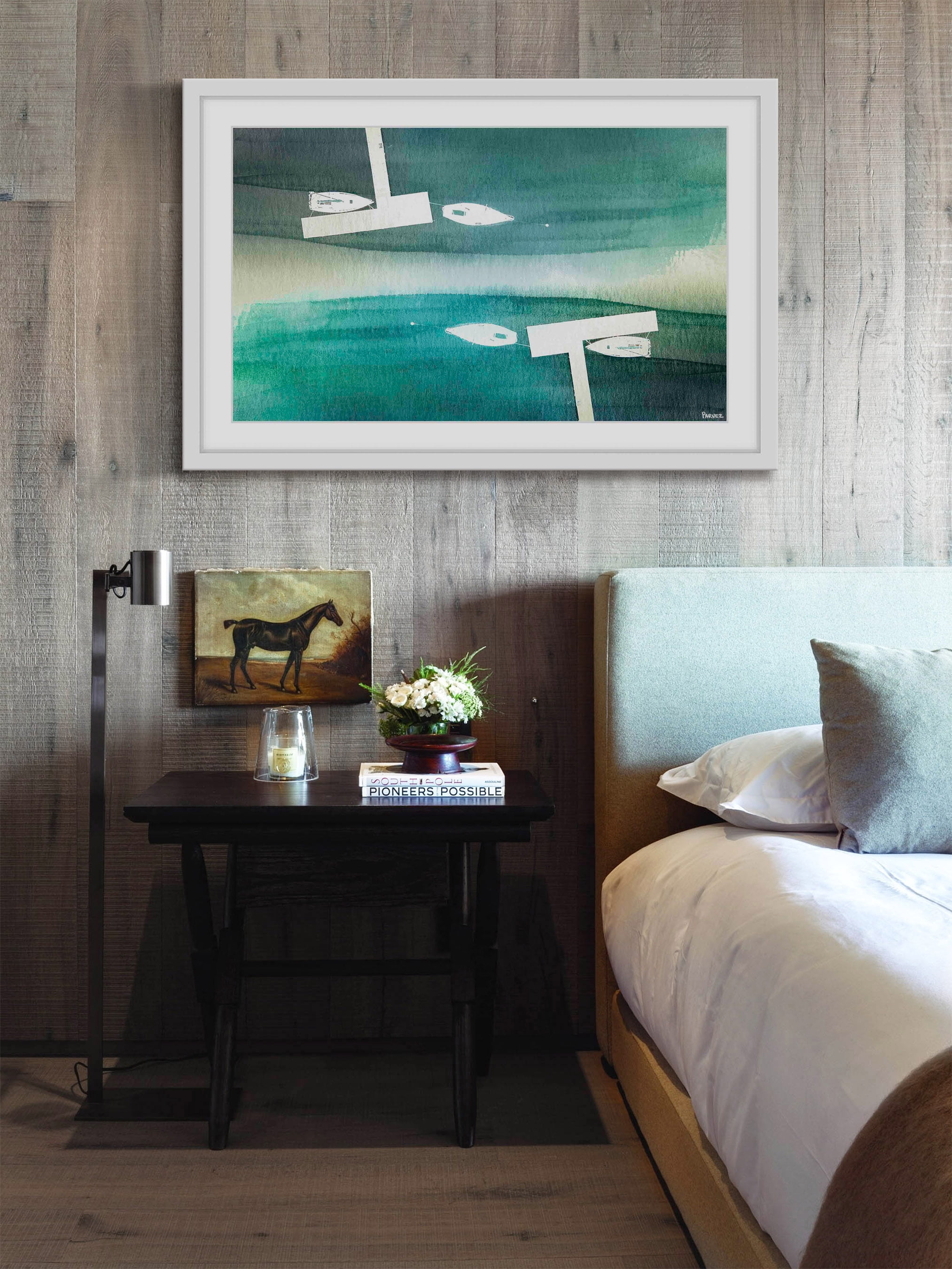 "Fishing Boats" Framed Painting Print