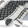 thumbnail image 5 of Woven Table Runner 14 x 36 inches Black and White Rustic Table Runners Modern Farmhouse Style Vintage Rustic Table Runner with Tassels for Dresser Home Dining Table Decor(Black, 36"), 5 of 7