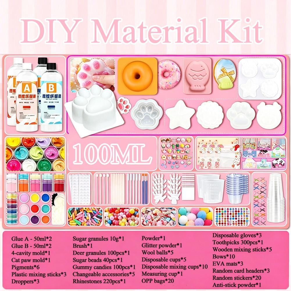 DIY Squishies Kit-Create Anxiety Relief Toys, Handmade Squishies Stress Balls, Self-Care Gifts for Women, Crunchy Relaxing