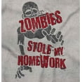 thumbnail image 2 of Zombies Homework Excuse Horror Nerd Men's Graphic T Shirt Tees Brisco Brands M, 2 of 4