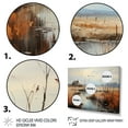 thumbnail image 3 of Designart "Morning Marshes Denmark Misty painting" Landscapes Floater Framed Canvas Print, 3 of 7