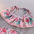 thumbnail image 4 of Toddler Girls Swimsuit Bathing Suit Summer Beach Breathable Tankini Sun Protection for 3-8Y, 4 of 6