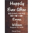 thumbnail image 1 of Happily Ever After Wedding Sign Signage Customized Wall Decal- Custom Vinyl Wall Art - Personalized Name - Baby Girls Boys Kids Bedroom Wall Decal Room Decor Wall Stickers Decoration Size (20x12 inch), 1 of 1