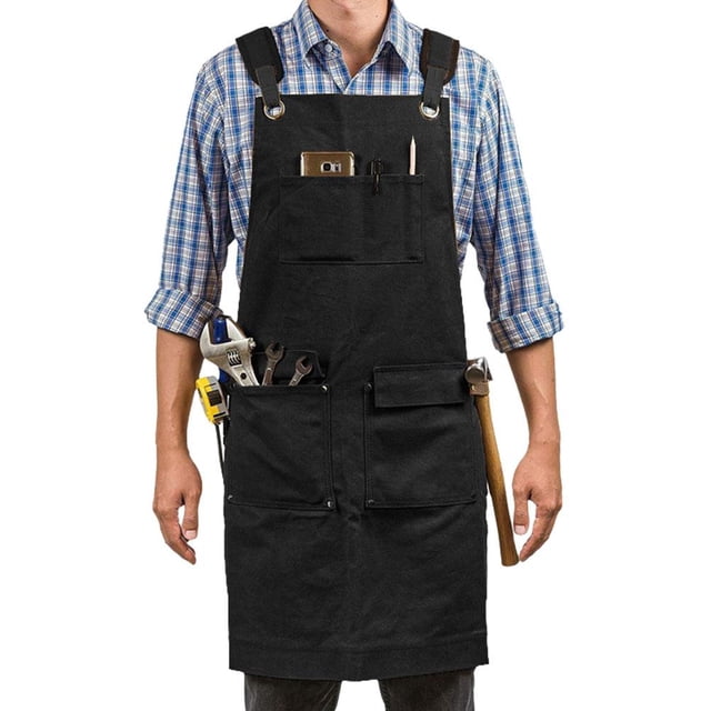 Heavy Duty Waxed Canvas Apron Multifunctional Canvas Work Apron Woodworking
