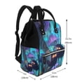 thumbnail image 2 of Pofeuu Cute Fuzzy Fantasy Creatures Print Diaper Bag Backpack, Multifunction Travel Pack Maternity Baby Changing Bags, Large Capacity, Waterproof, 2 of 6