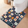 thumbnail image 2 of Yayeee Bath Rug for Bathroom Floor Non Slip Rectangle Fluffy Soft Absorbent Mat, 16"x24", Blue Circle Mosaic, 2 of 7