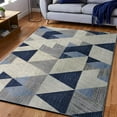 thumbnail image 1 of JV Home Area Rug Arrow Blue 5'3"x7'3" Washable Carpet Anti Slip, 1 of 7