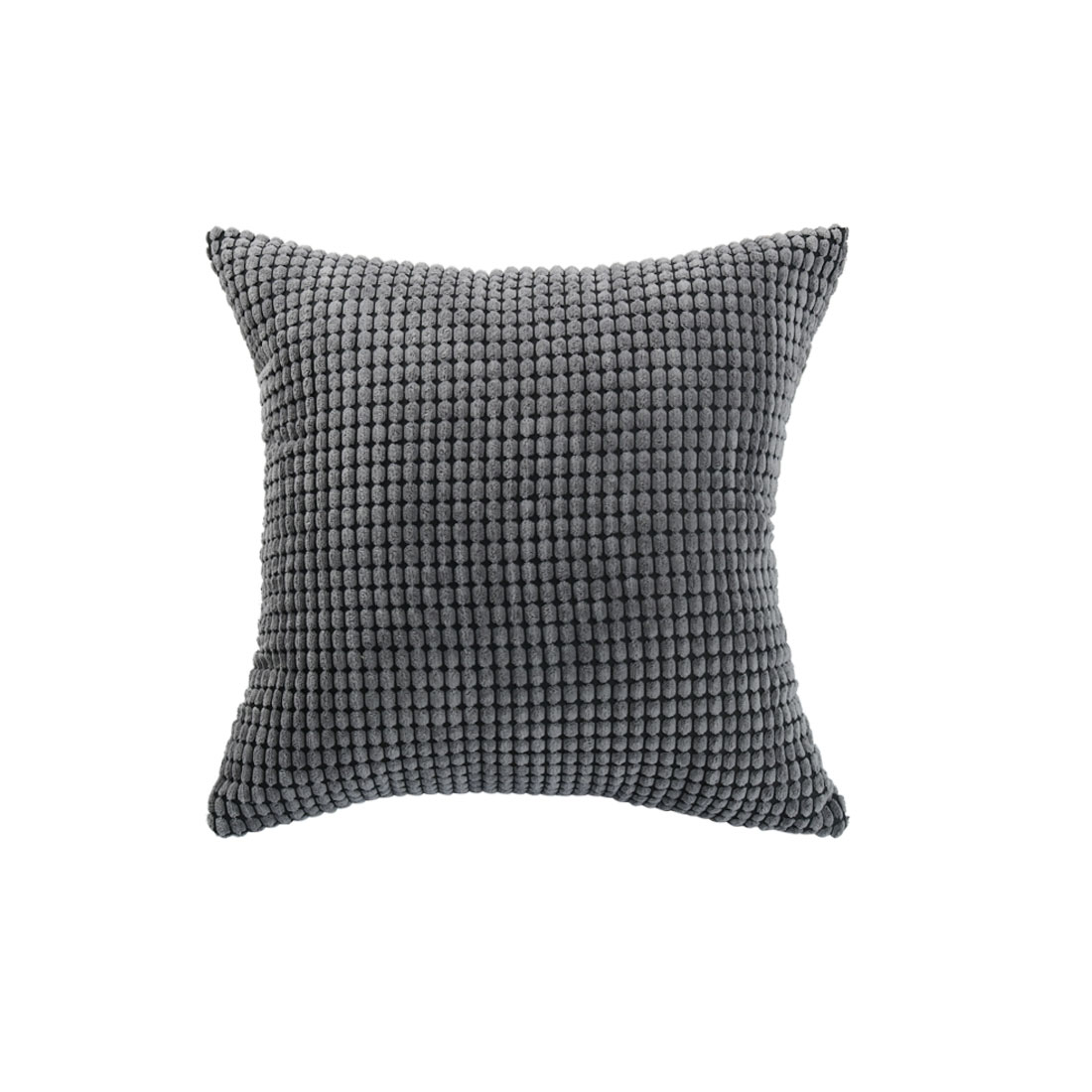 Unique Bargains Texture Solid Decorative Throw Pillow Cover Dark Gray