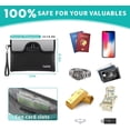 thumbnail image 5 of 5200°F Fireproof Money Bag with Lock, Water Fireproof Document Bag with Zipper, 8 Layers Fire Insulation, Small Fireproof Safe Storage Pouch with Lock for Cash, Passport, (8.3" x 11", Black), 5 of 17