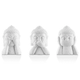 thumbnail image 1 of Bouclair White Set of 3 Buddha Statues, 1 of 3