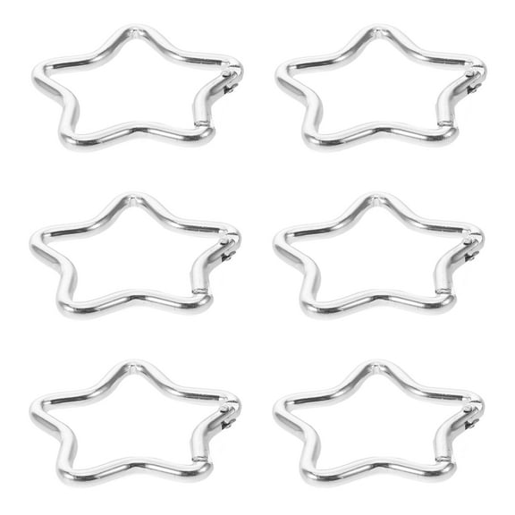 SWETRACE 10Pcs Star Shaped Carabiner Clip Aluminium Alloy for Secure Keys
