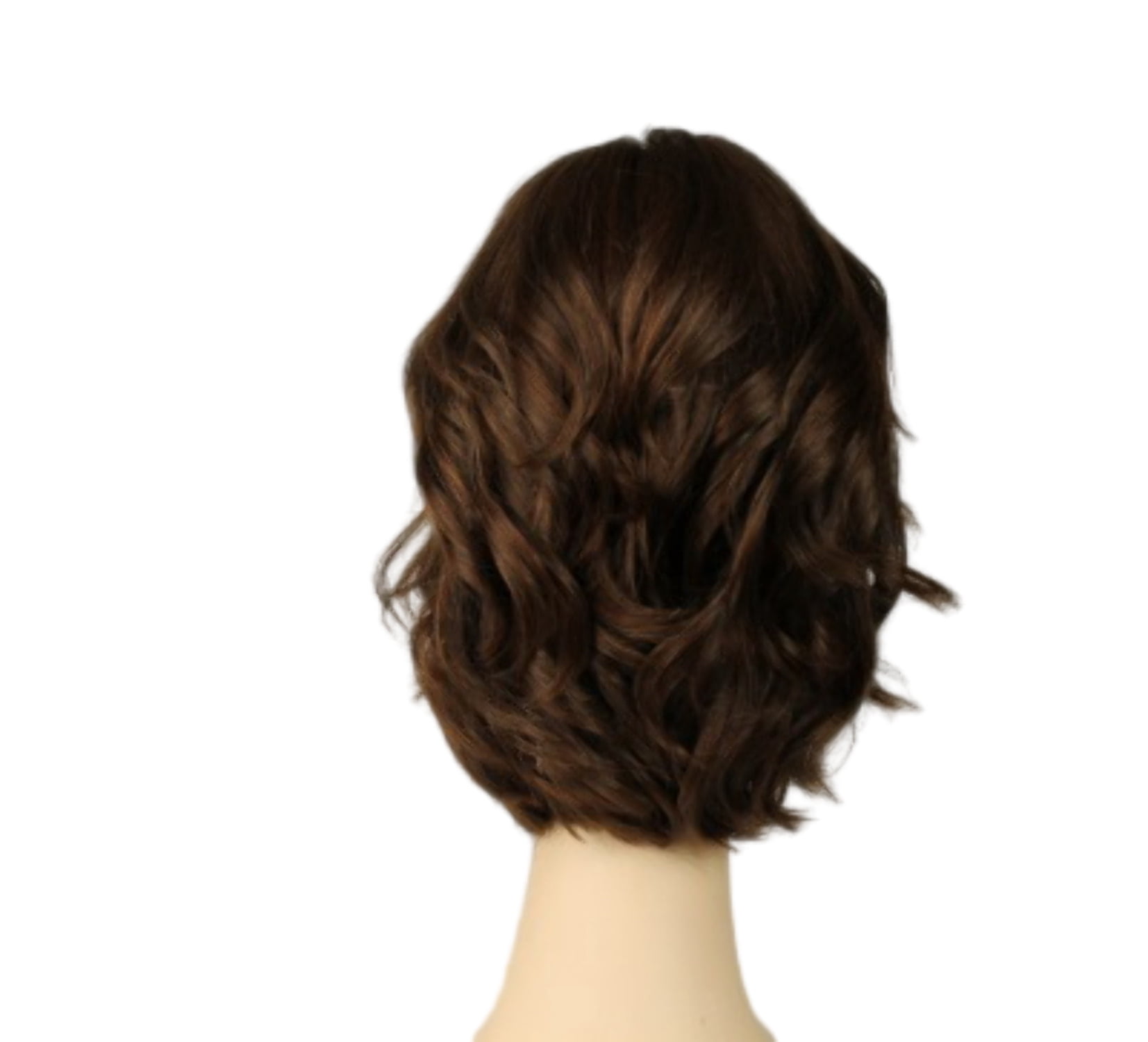 European Human Hair Freeda Wig Regina Brown With Reddish Highlights Multi-Directional Skin Top Size M