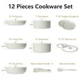 thumbnail image 2 of JOINSUN 12pcs Non-Stick Cookware Set, Pots and Pans Set with Detachable Handle for Kitchen Dining, Beige, 2 of 6