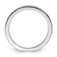 thumbnail image 2 of 925 Sterling Silver Diamond Wedding Band Ring, 2 of 10