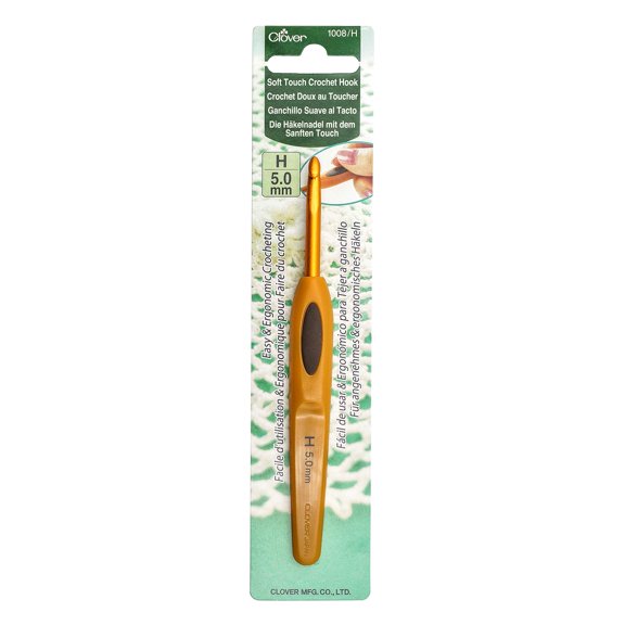 Clover Soft Touch Crochet Hook-Size H8/5mm
