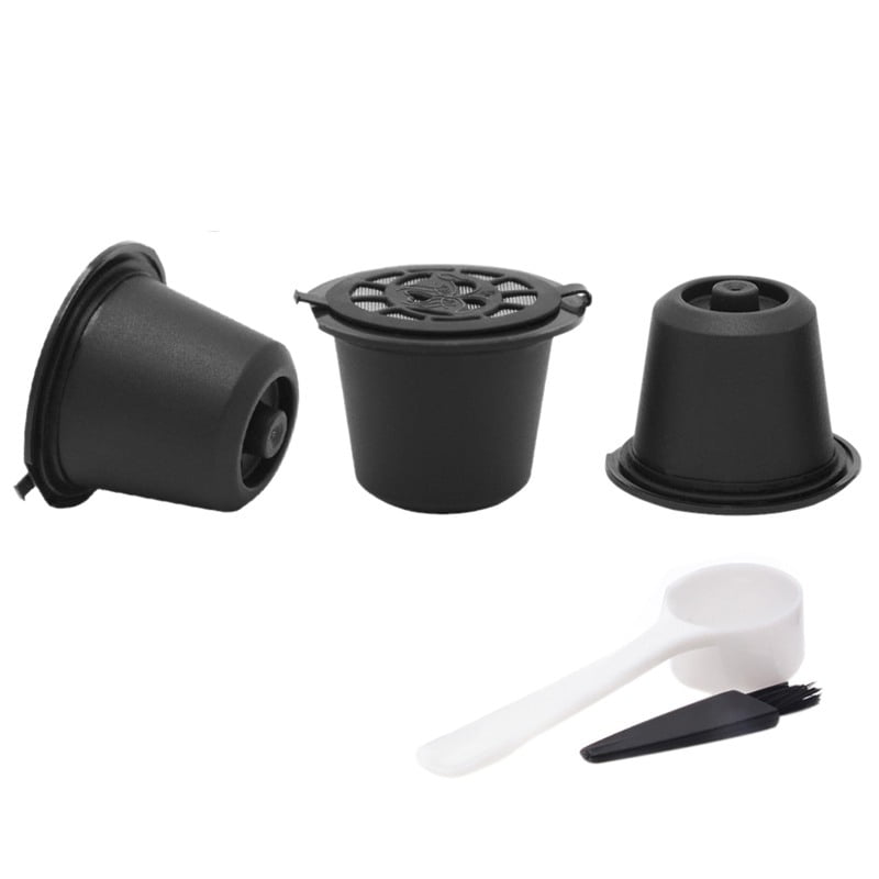 3Pcs/Set Black Refillable Coffee Pod Capsule Reusable Filter Box Tool For Keurig 