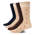 thumbnail image 1 of Calcetines redondos Tommy Hilfiger, cómodo vestido elástico para hombre, paquete de 4, 1 of 6