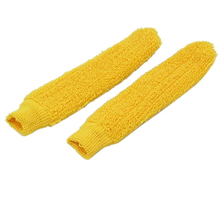 Unique Bargains 2 Pcs Anti-slip Elastic Hand Towel Grip Cover for Badminton Racket Yellow