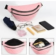 thumbnail image 4 of Sac de Poitrine à Carreaux Diamant Réglable Double Fermeture Éclair - Femme (Rose), 4 of 5